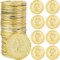 Big Mo's Toys Gold Coins- Fake Shiny Golden Plastic Play Coin Tokens Party Props Supplies - Bulk Pack of 288